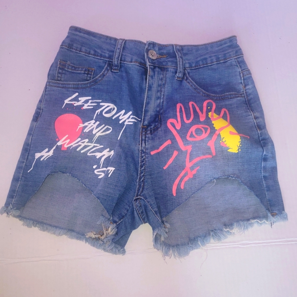 Women jean shorts.